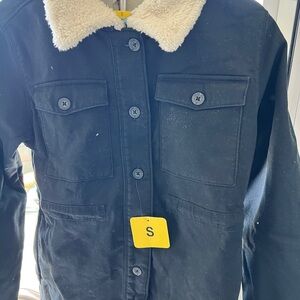 Hang Ten Black Jacket with Cream Fleece